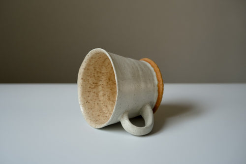Handmade Ceramic Mug, Taiwan Pottery, Minimalist Artisan Coffee Cup, Face Design