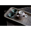 Handmade Kazuma Magari Red Porcelain Teapot, Japanese Kyusu, Studio Pottery Tea Set