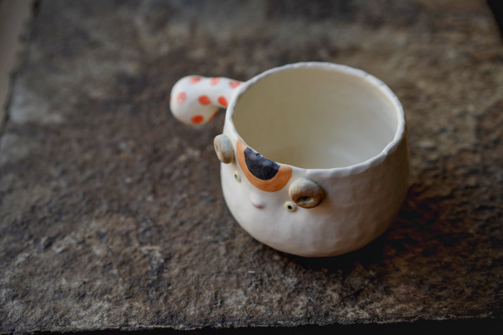 Handmade Japanese Ceramic Mug | Whimsical Character Coffee Cup by Izumi Chancey