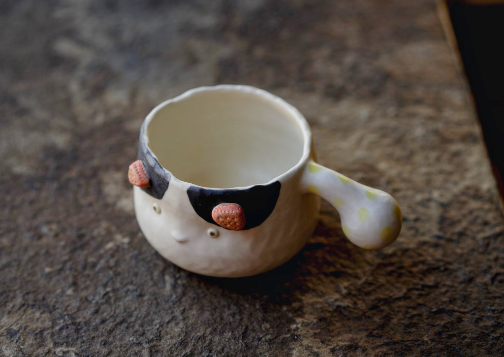 Handmade Japanese Ceramic Mug | Whimsical Character Coffee Cup by Izumi Chancey