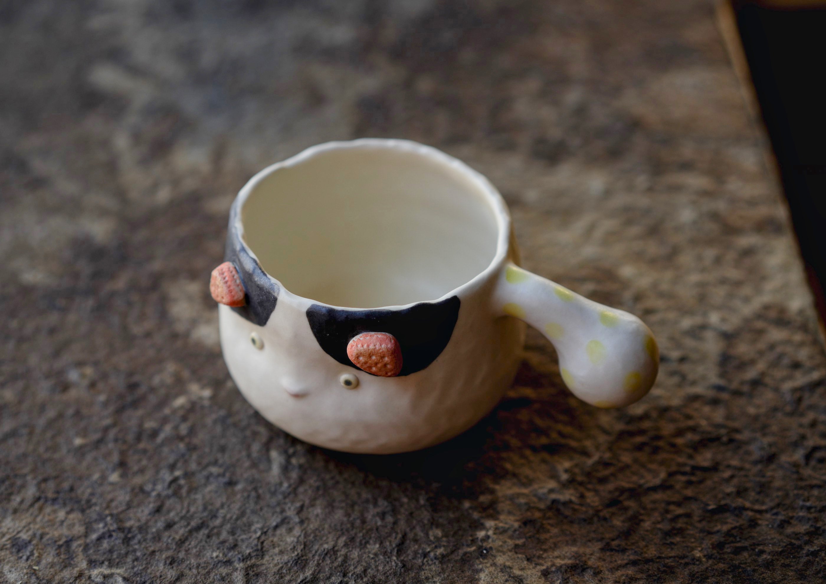 Handmade Japanese Ceramic Mug | Whimsical Character Coffee Cup by Izumi Chancey